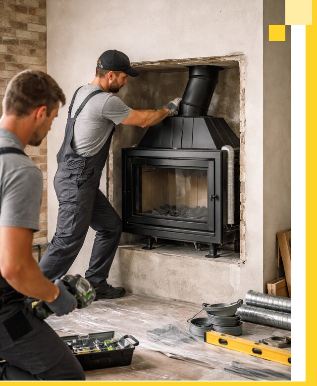 Установка каминных топок в Кондопоге: монтаж, подключение