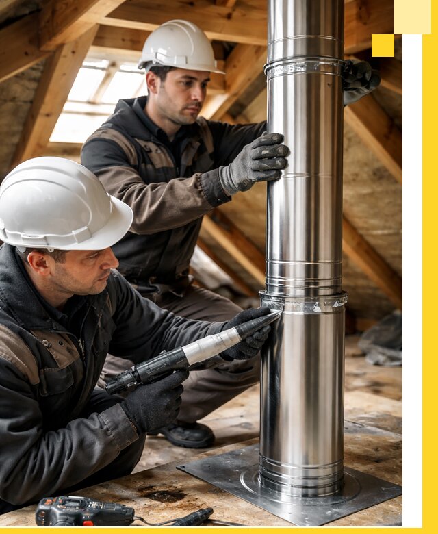 Монтаж дымоходов для каминов в Кондопоге с гарантией качества
