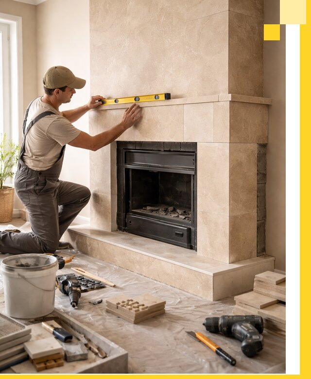 Установка и монтаж каминов в частном доме под ключ в Кондопоге