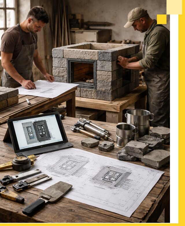 Разработка проектов печей с согласованием и монтажом в Кондопоге