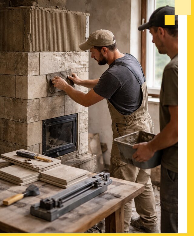 Профессиональная облицовка печей в Кондопоге: керамика и камень