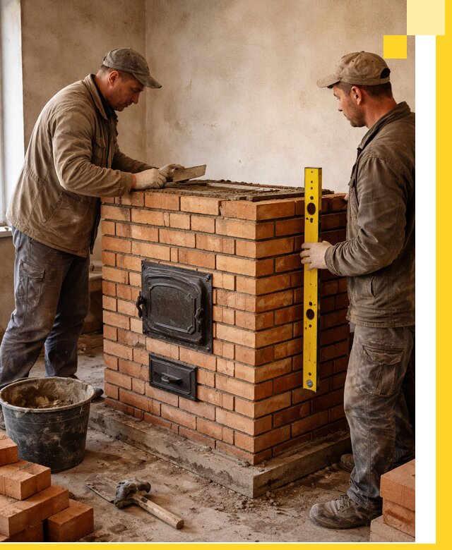 Отопительные печи под ключ в Кондопоге, установка и сборка