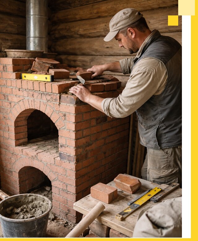 Изготовление и установка русских печей в Кондопоге под ключ