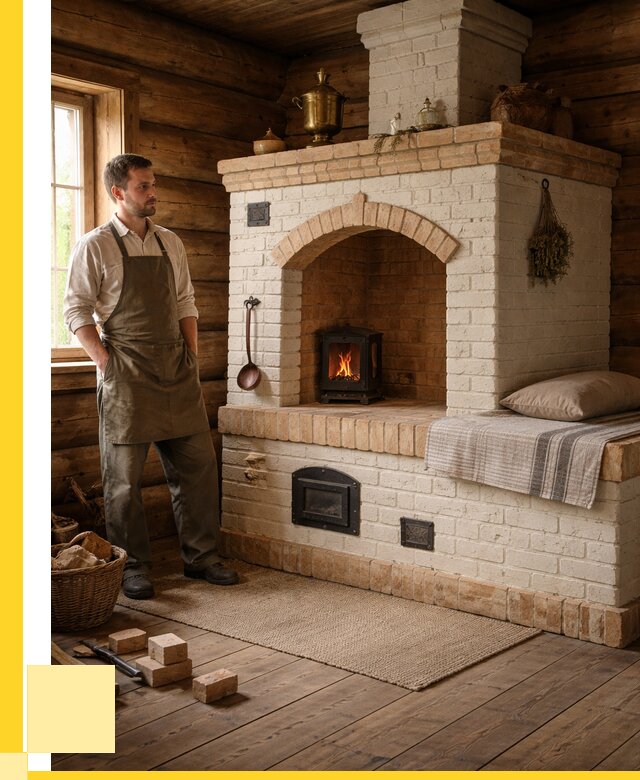 Русские печи с лежанкой под ключ в Кондопоге от 152280 р. ЭриданКнп