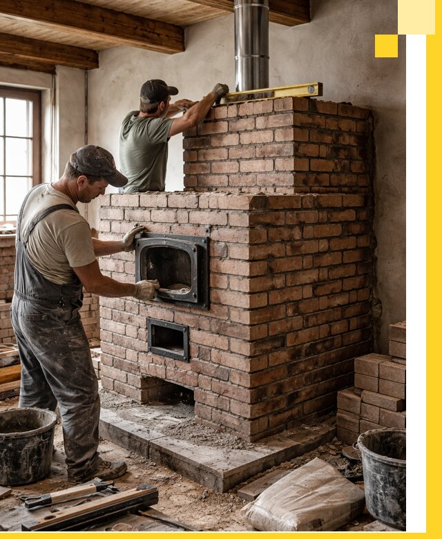 Печи для загородного дома под ключ в Кондопоге — монтаж и сервис