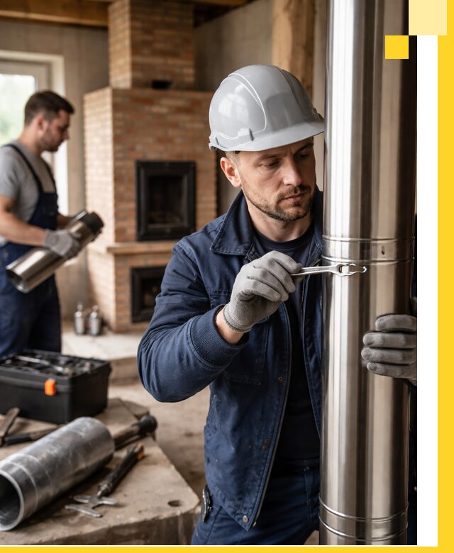 Профессиональный монтаж дымоходов для печей в Кондопоге