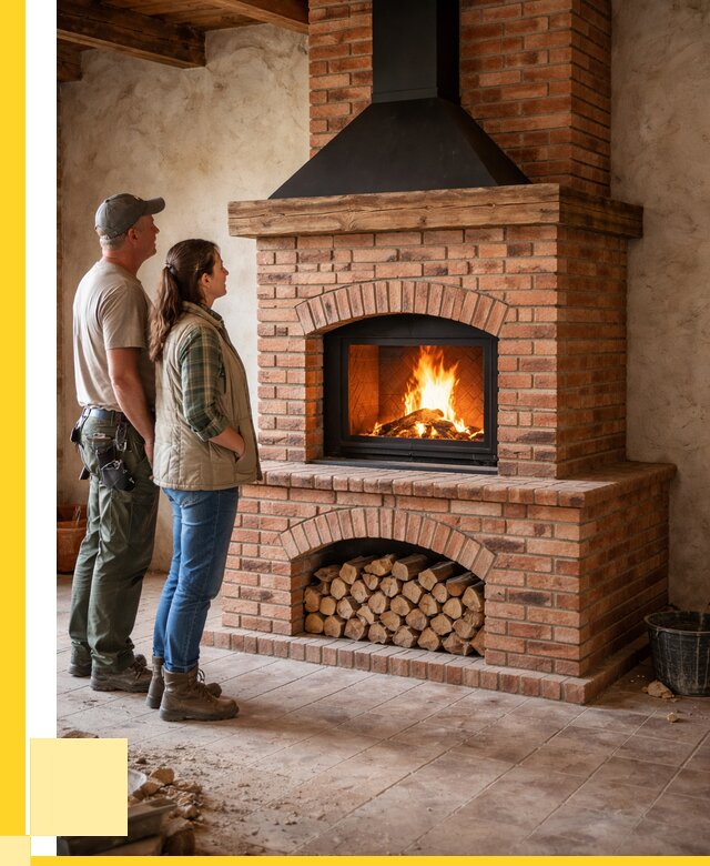 Печи камины из кирпича в Кондопоге от 121824 р. | ЭриданКнп