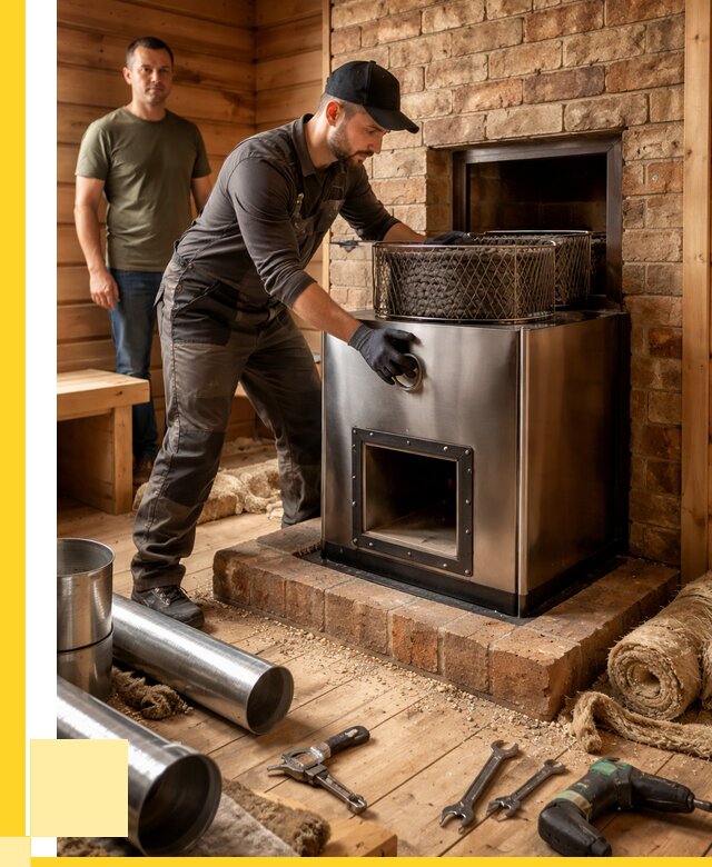 Монтаж банных печей под ключ в Кондопоге от 18274 р., ЭриданКнп