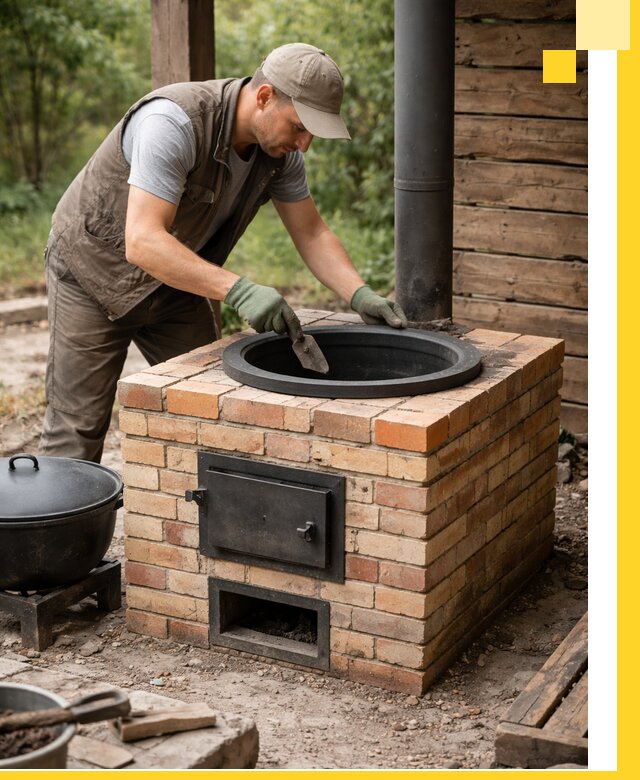 Изготовление и установка печей для казана в Кондопоге под ключ