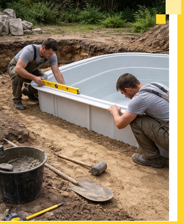 Производство и установка пластиковых бассейнов в Кондопоге под ключ