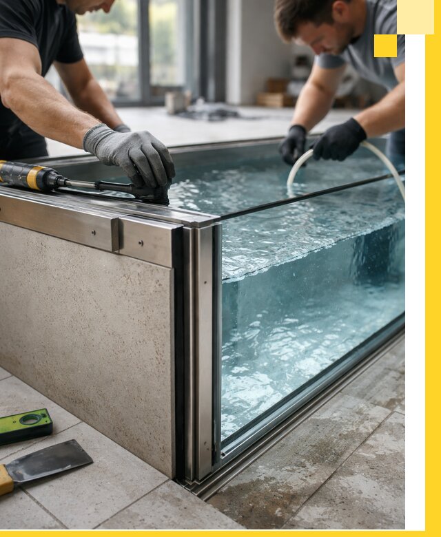 Проектирование и монтаж стеклянных бассейнов в Кондопоге