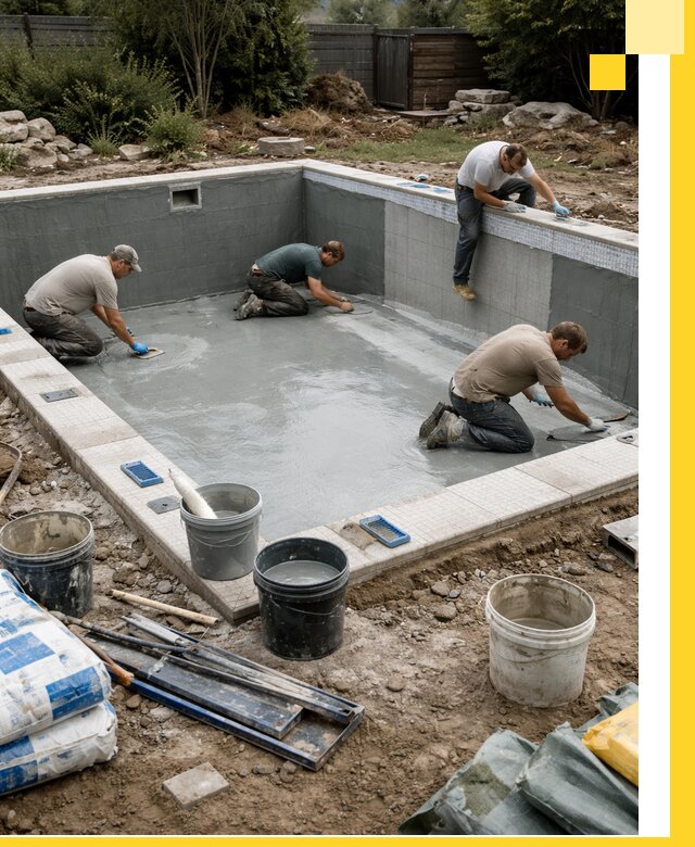 Изготовление и монтаж чаши бассейна под ключ в Кондопоге