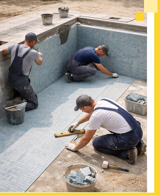 Укладка и установка плитки для бассейнов под ключ в Кондопоге