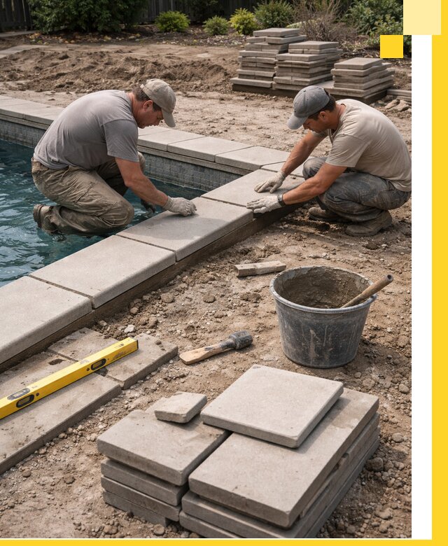 Установка и изготовление копингового камня для бассейнов в Кондопоге
