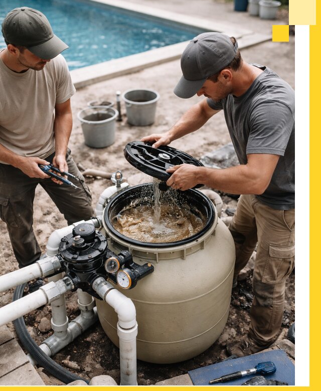 Установка и обслуживание песочных фильтров для бассейнов в Кондопоге