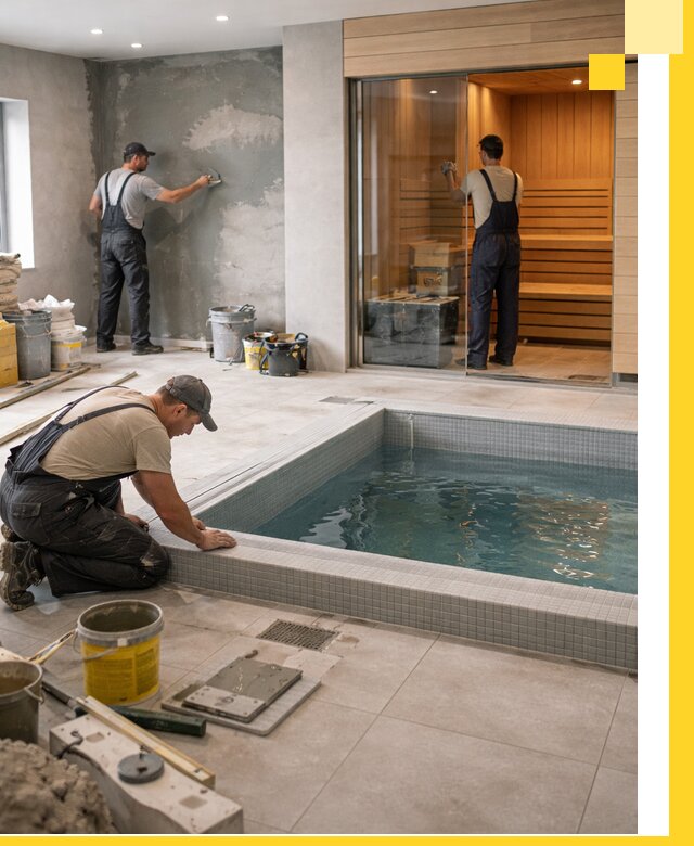 Проектирование и строительство сауны с бассейном в Кондопоге