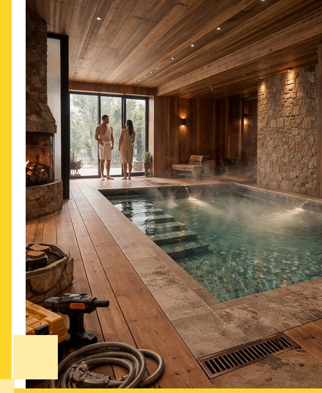 Проекты бань с бассейном под ключ в Кондопоге от 76140 р., ЭриданКнп