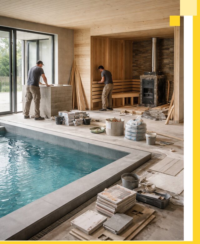 Проектирование и строительство бань с бассейном в Кондопоге