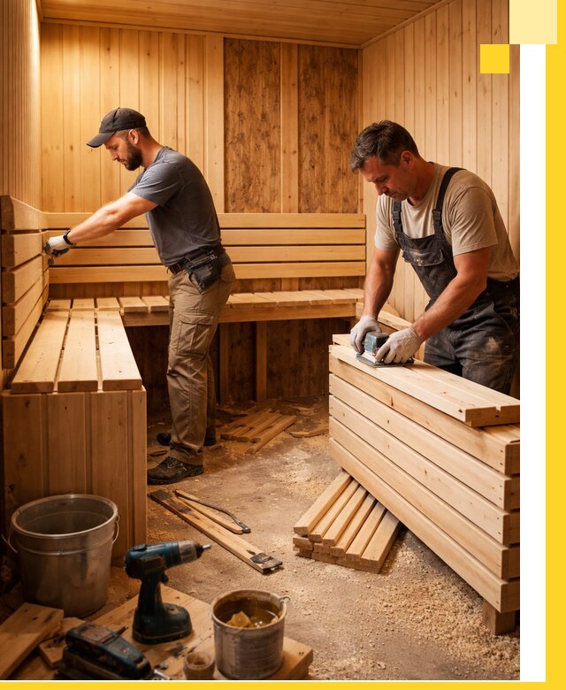 Профессиональный комплексный ремонт саун под ключ в Кондопоге