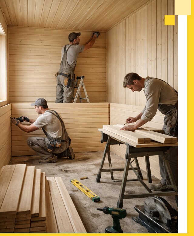 Обшивка саун в Кондопоге из натуральной древесины под ключ