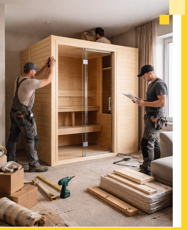 Установка и благоустройство саун в квартире в Кондопоге