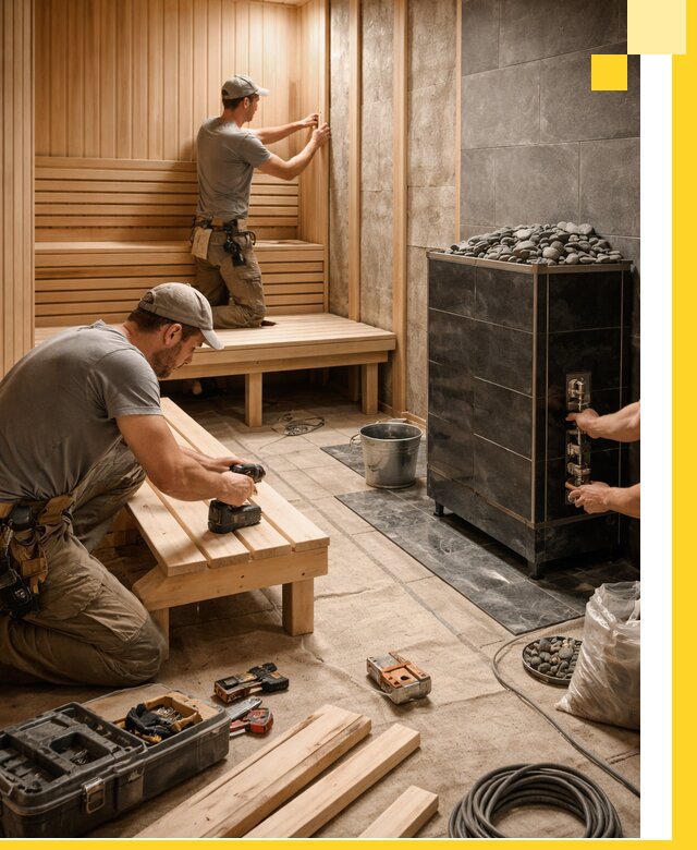 Дизайн и строительство интерьерных саун под ключ в Кондопоге