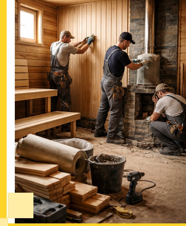 Ремонт бань под ключ в Кондопоге от 45684 р. | ЭриданКнп