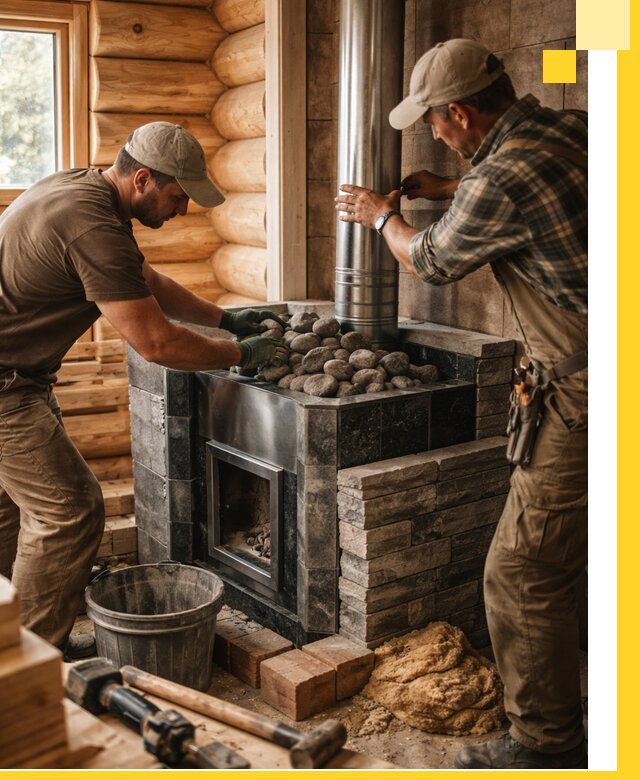 Строительство и отделка русских бань под ключ в Кондопоге