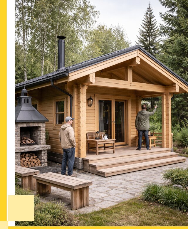 Деревянные бани под ключ в Кондопоге от 456840 р. | ЭриданКнп