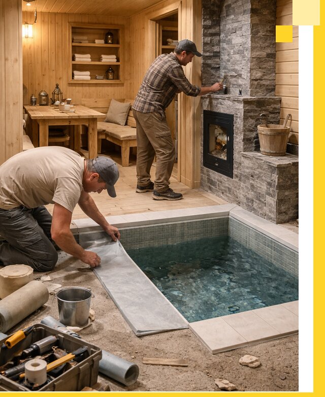 Строительство бань с комнатой отдыха под ключ в Кондопоге