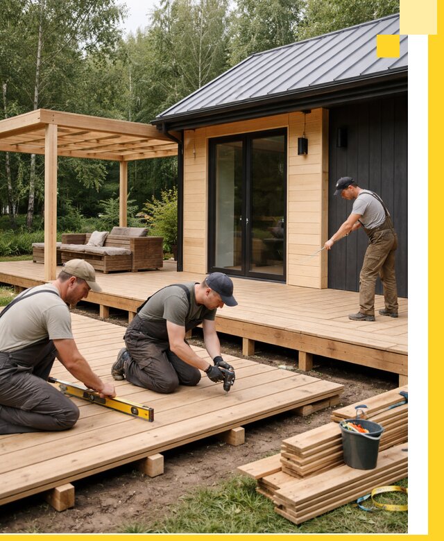 Строительство бань с террасой и бассейном под ключ в Кондопоге