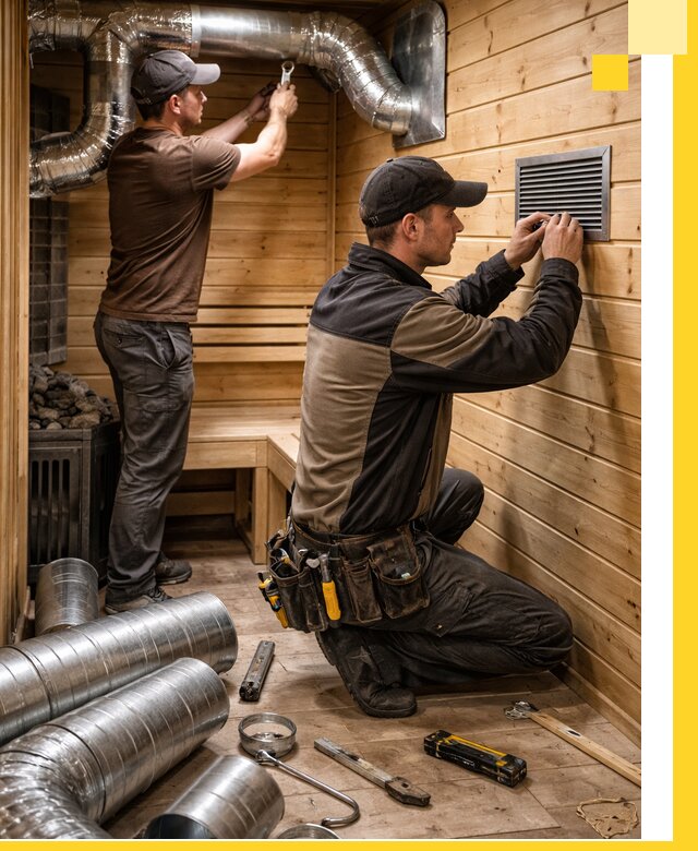 Проектирование и монтаж вентиляции бани в Кондопоге под ключ