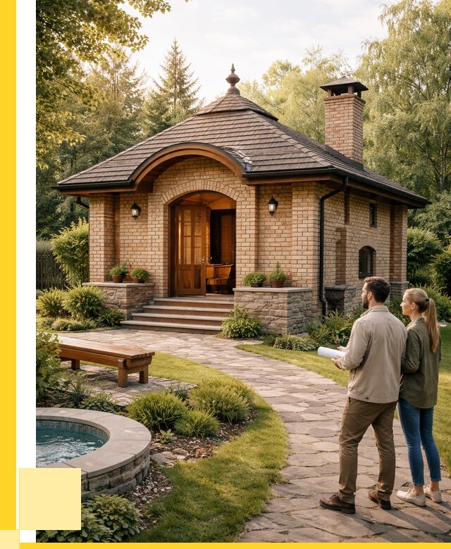 Проект кирпичной бани в Кондопоге от 30456 р. | ЭриданКнп