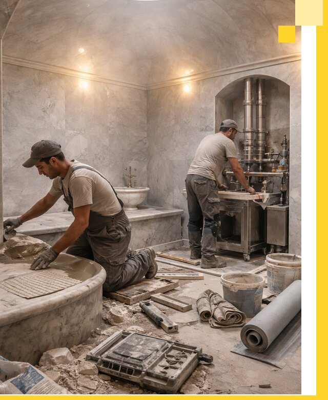 Строительство турецких бань хаммам под ключ в Кондопоге