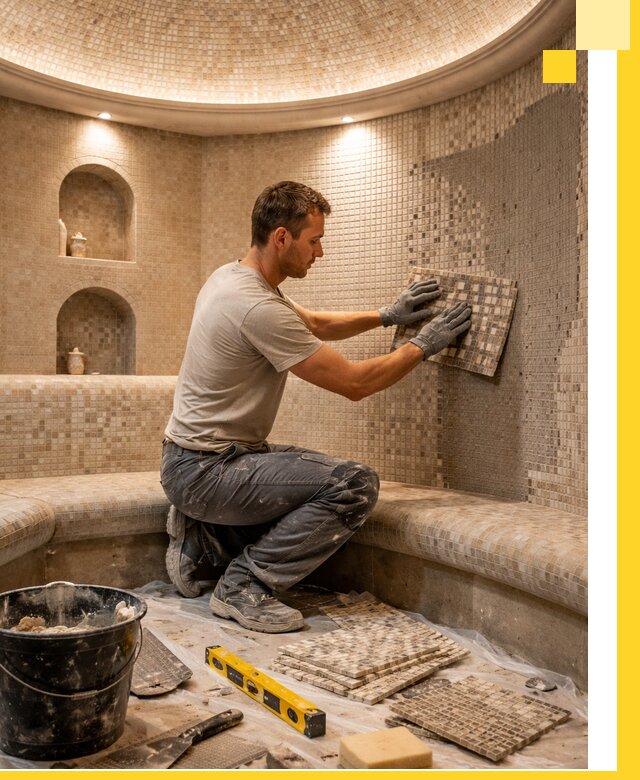 Устройство и монтаж домашнего хамама под ключ в Кондопоге