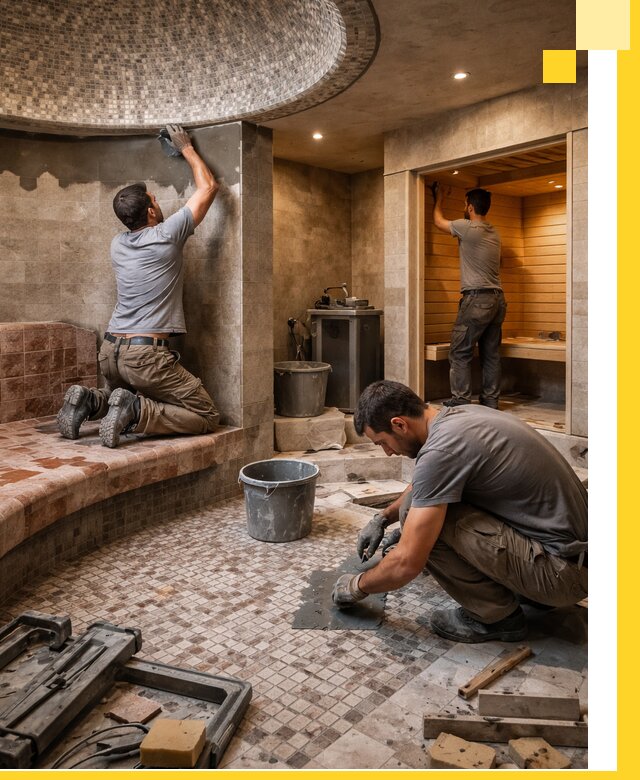 Проект и строительство хамама бани и сауны под ключ в Кондопоге