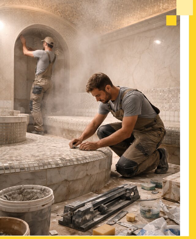 Профессиональный дизайн хамама и SPA под ключ в Кондопоге