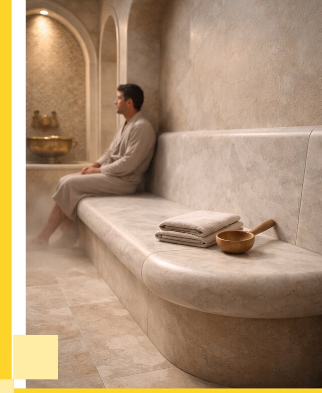 Сиденья для хамама в Кондопоге под ключ от 12182 р. | ЭриданКнп