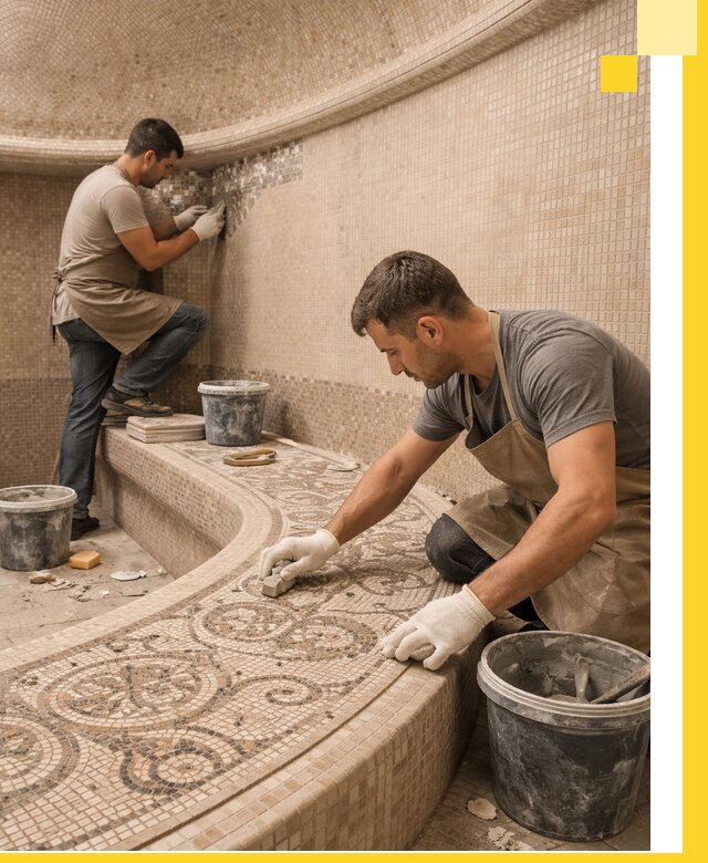 Плитка для хамама в Кондопоге, укладка, подбор и поставка