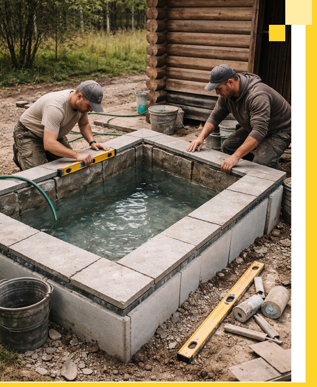 Изготовление и установка холодных купелей под ключ в Кондопоге